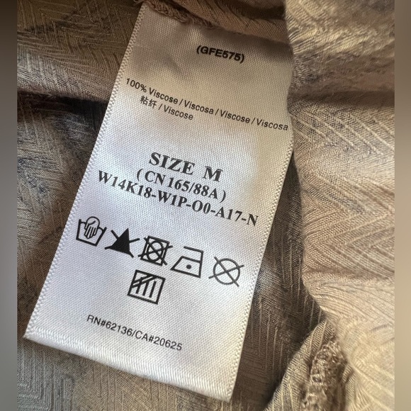 Guess Ruffle Dress in Tan w/ Navy Print Sundress - Picture 6 of 6